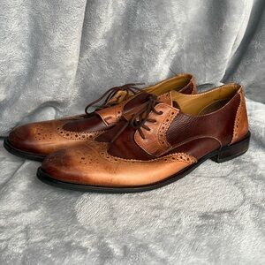 Giorgio Brutini oxford dress shoes brown and tan Leather dress shoes